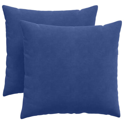 vidaXL Sofakissen 2 Stück Polizeiblau 45 x 45 cm Cordstoff
