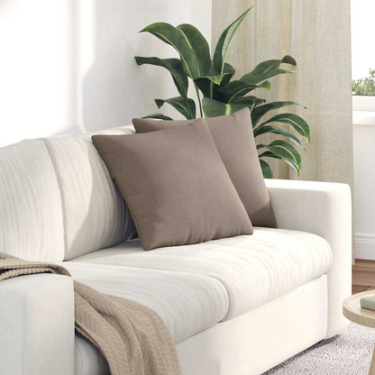vidaXL Sofakissen 2 Stück Taupe 45 x 45 cm Stoff