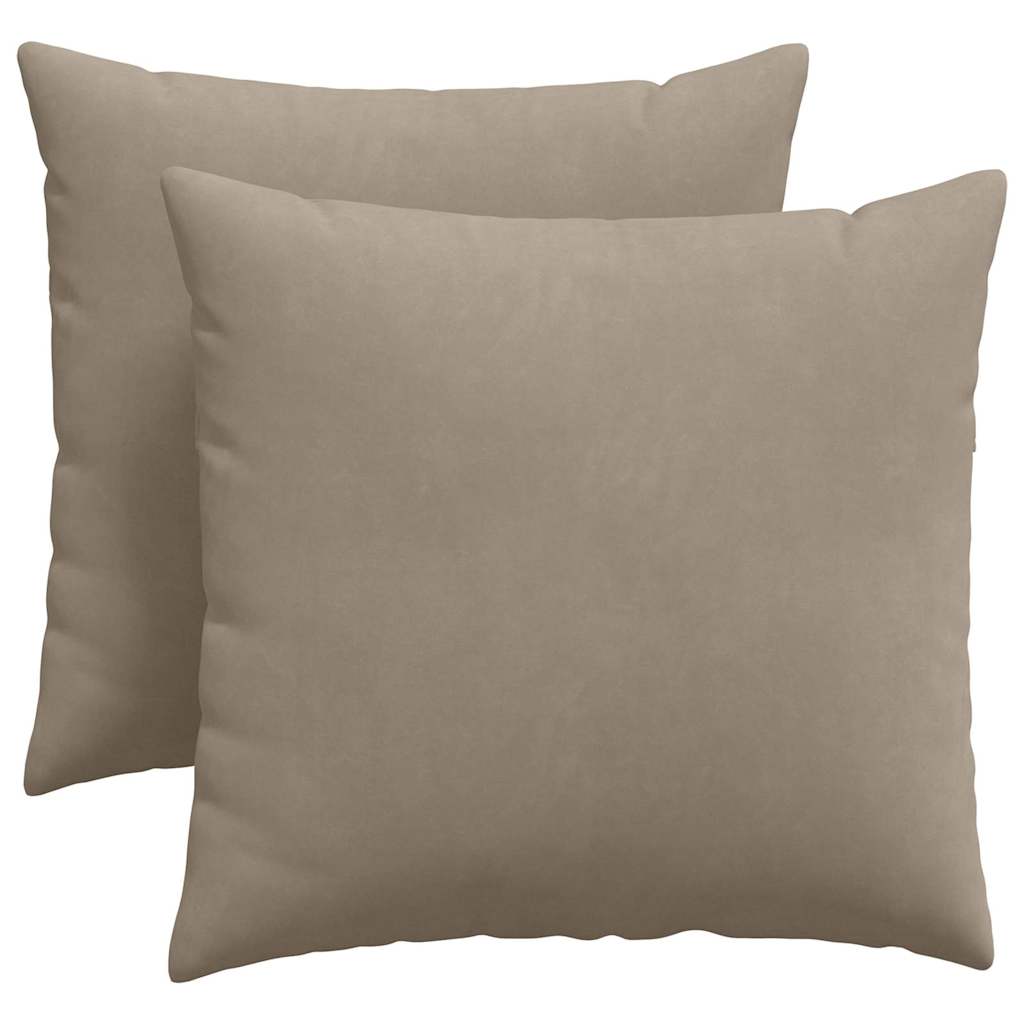 vidaXL Sofakissen 2 Stück Taupe 45 x 45 cm Stoff