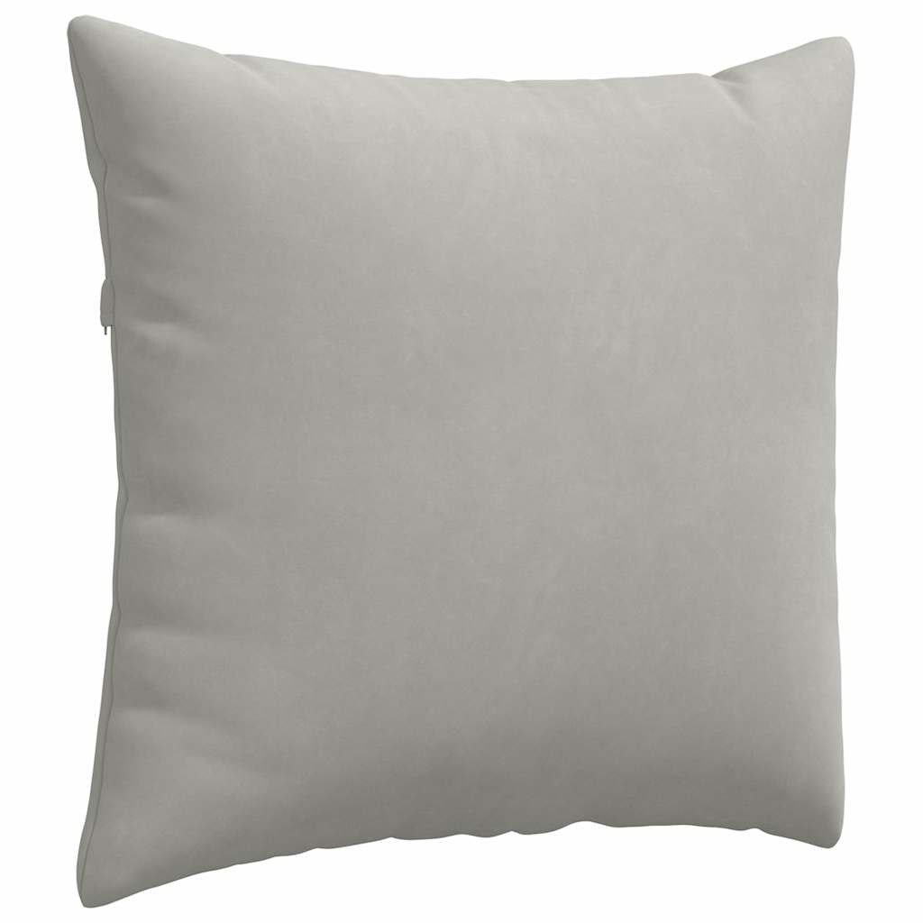 vidaXL Sofakissen 2 Stück Hellgrau 45 x 45 cm Stoff