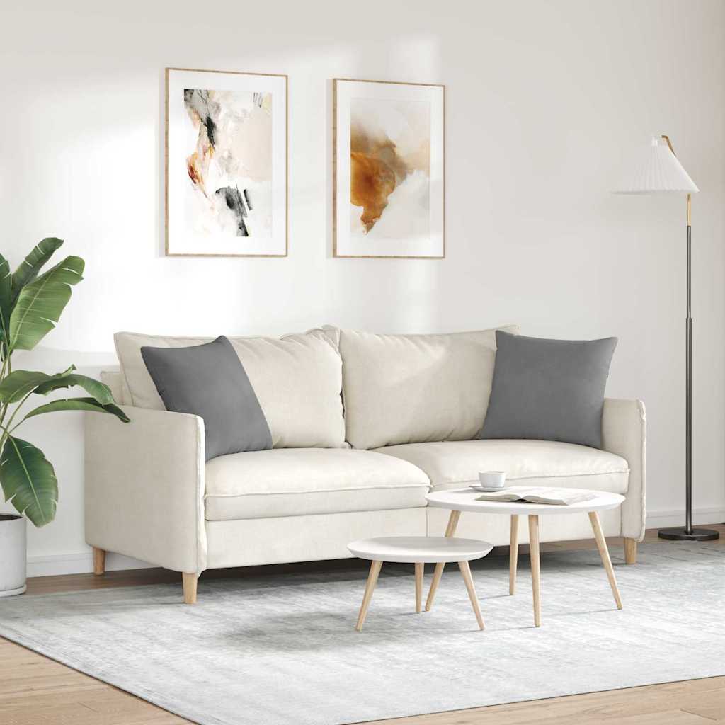 vidaXL Sofakissen 2 Stück Dunkelgrau 45 x 45 cm Stoff
