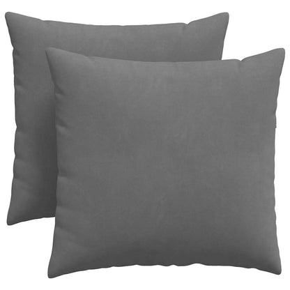 vidaXL Sofakissen 2 Stück Dunkelgrau 45 x 45 cm Stoff