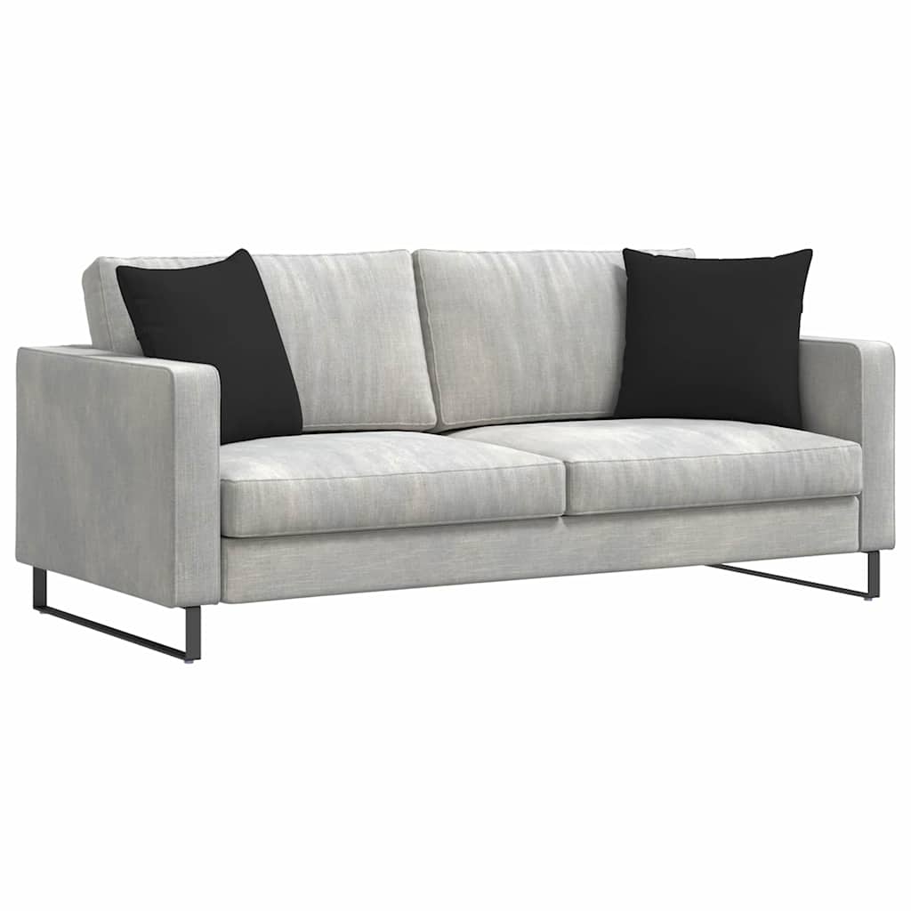 vidaXL Sofakissen 2 Stück Schwarz 45 x 45 cm Stoff