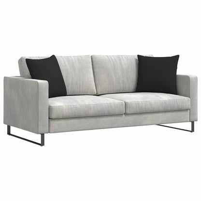 vidaXL Sofakissen 2 Stück Schwarz 45 x 45 cm Stoff