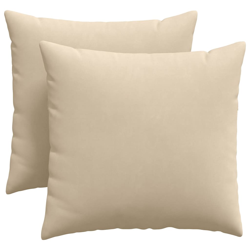 vidaXL Sofakissen 2 Stück Creme 45 x 45 cm Stoff
