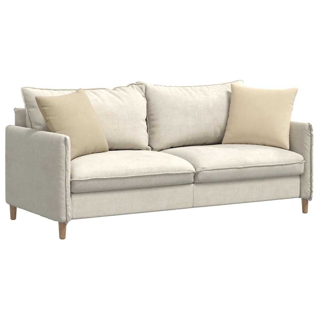 vidaXL Sofakissen 2 Stück Creme 45 x 45 cm Stoff