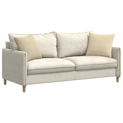 vidaXL Sofakissen 2 Stück Creme 45 x 45 cm Stoff