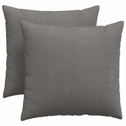 vidaXL Sofakissen 2 Stück Hellgrau 45 x 45 cm Cordstoff