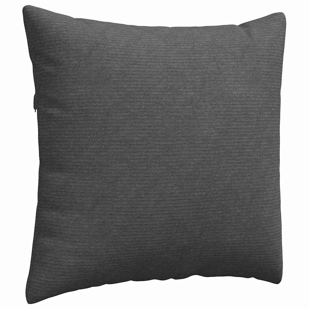 vidaXL Sofakissen 2 Stück Dunkelgrau 45 x 45 cm Cordstoff