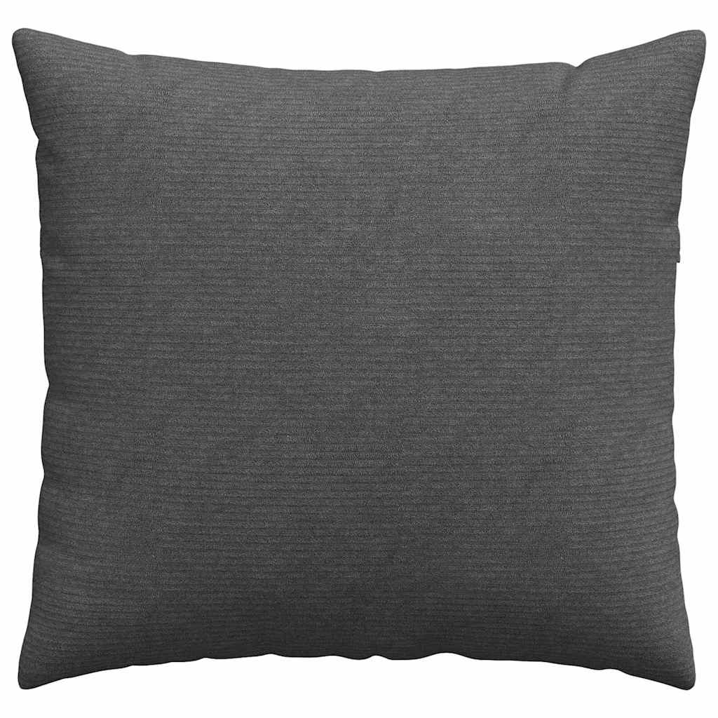 vidaXL Sofakissen 2 Stück Dunkelgrau 45 x 45 cm Cordstoff