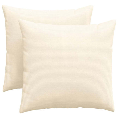 vidaXL Sofakissen 2 Stück Creme 45 x 45 cm Cordstoff
