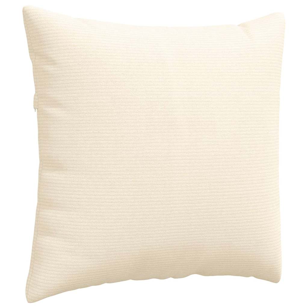 vidaXL Sofakissen 2 Stück Creme 45 x 45 cm Cordstoff