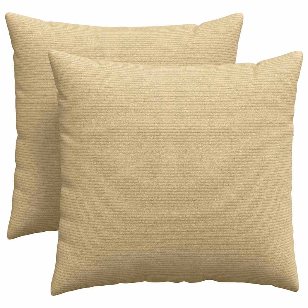 vidaXL Sofakissen 2 Stück Grau-Grün 45 x 45 cm Cordstoff