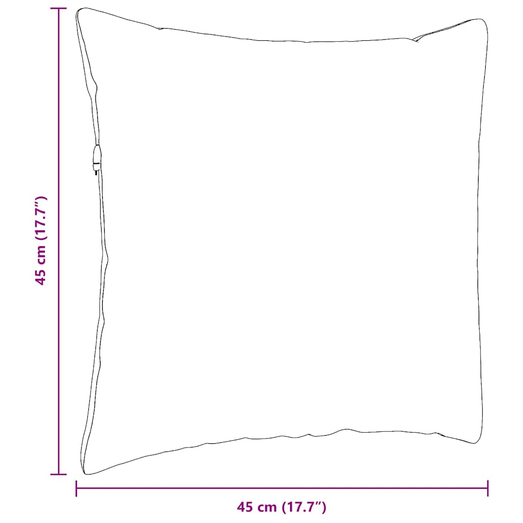 vidaXL Sofakissen 2 Stück Grau-Grün 45 x 45 cm Cordstoff