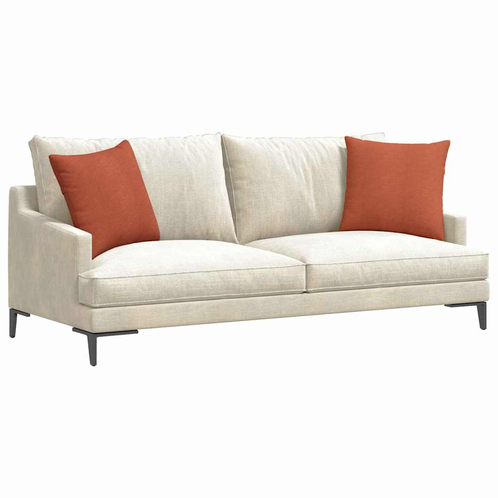 vidaXL Sofakissen 2 Stück Rot-Orange 45 x 45 cm Cordstoff