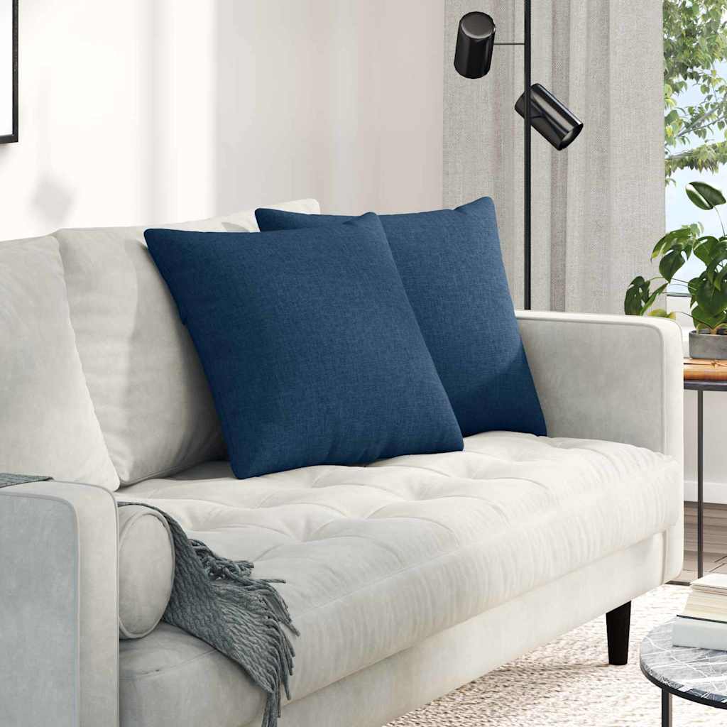 vidaXL Sofakissen 2 pcs Blau 50 x 50 cm Stoff