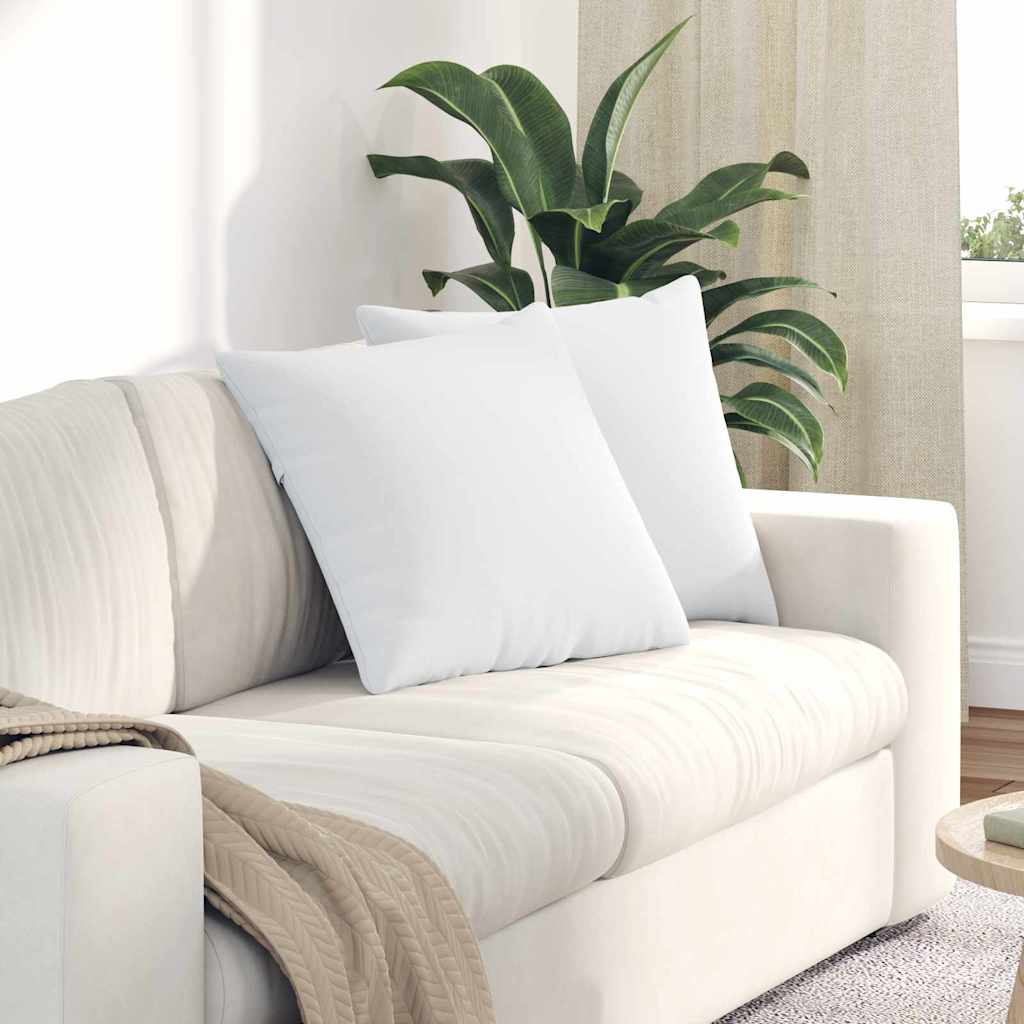 vidaXL Sofakissen 2 pcs Weiß 50 x 50 cm Stoff