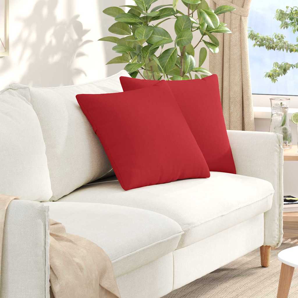 vidaXL Sofakissen 2 pcs Rot 50 x 50 cm Stoff