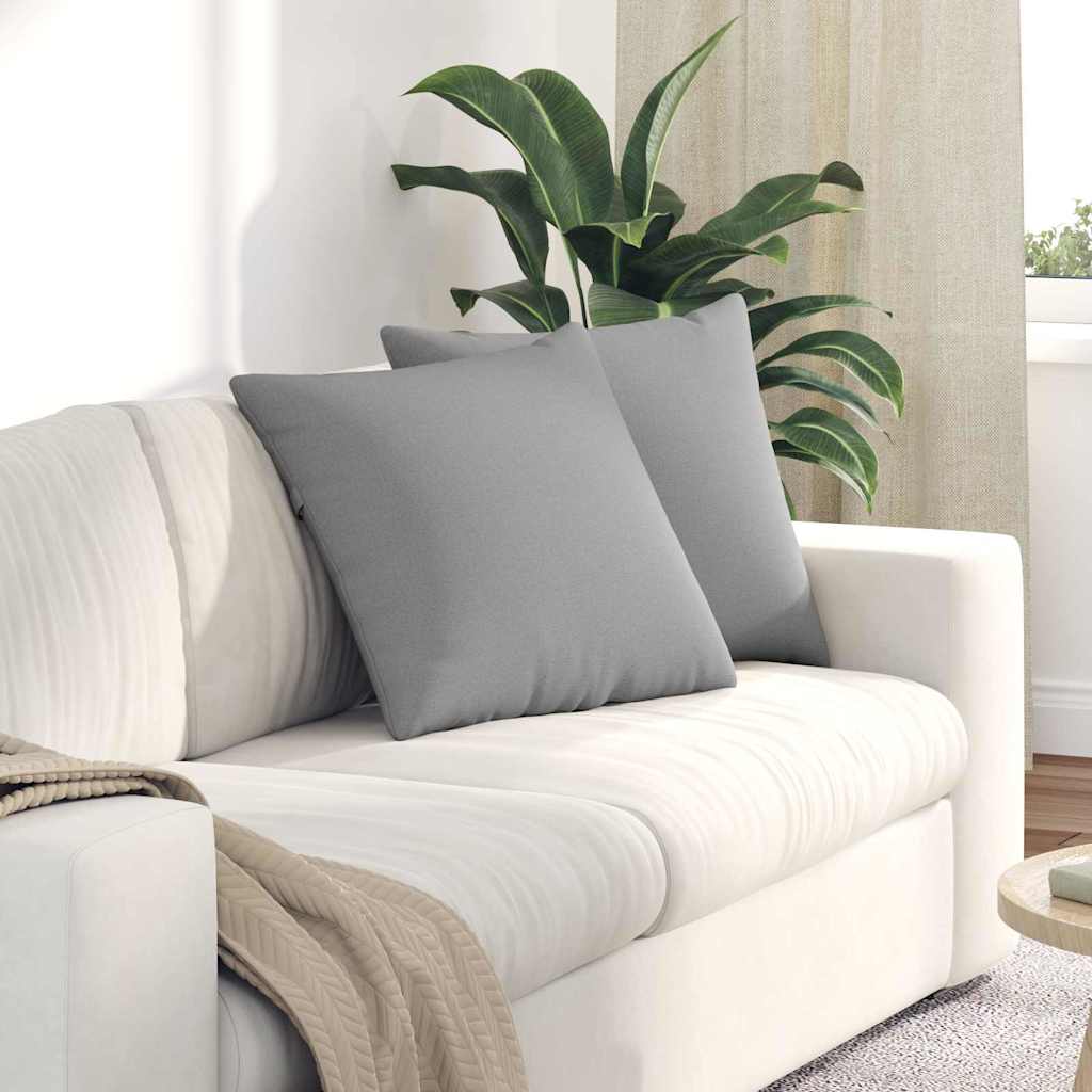 vidaXL Sofakissen 2 pcs Wolkengrau 50 x 50 cm Stoff