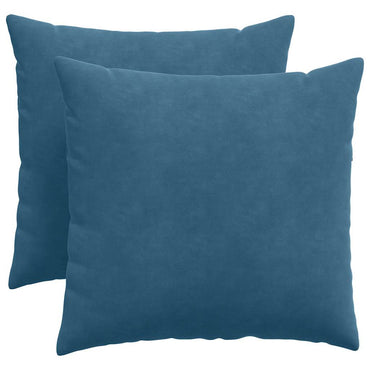 vidaXL Sofakissen 2 Stück Blau 50 x 50 cm Cordstoff