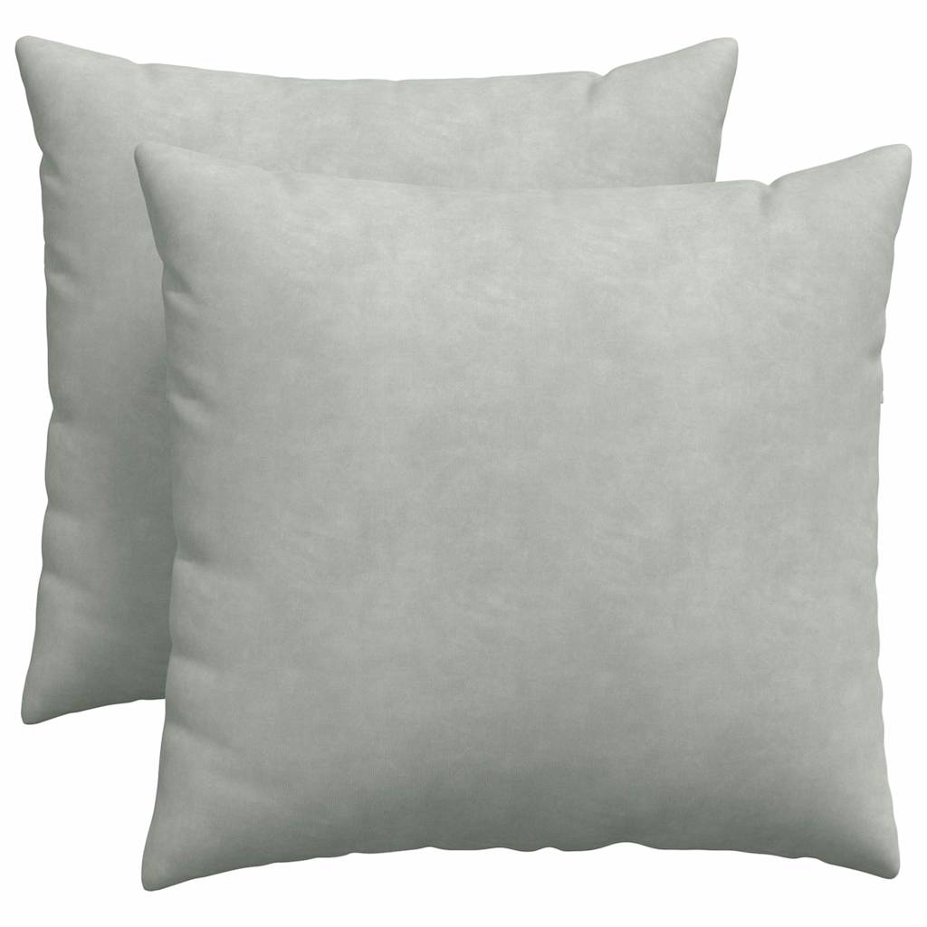 vidaXL Sofakissen 2 Stück Hellgrau 50 x 50 cm Cordstoff