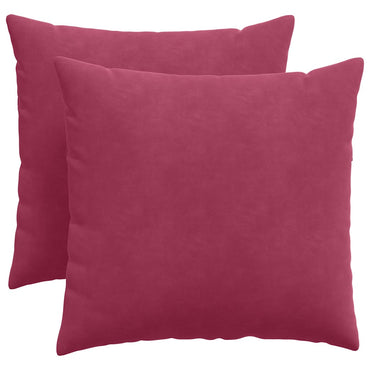 vidaXL Sofakissen 2 Stück Weinrot 50 x 50 cm Cordstoff