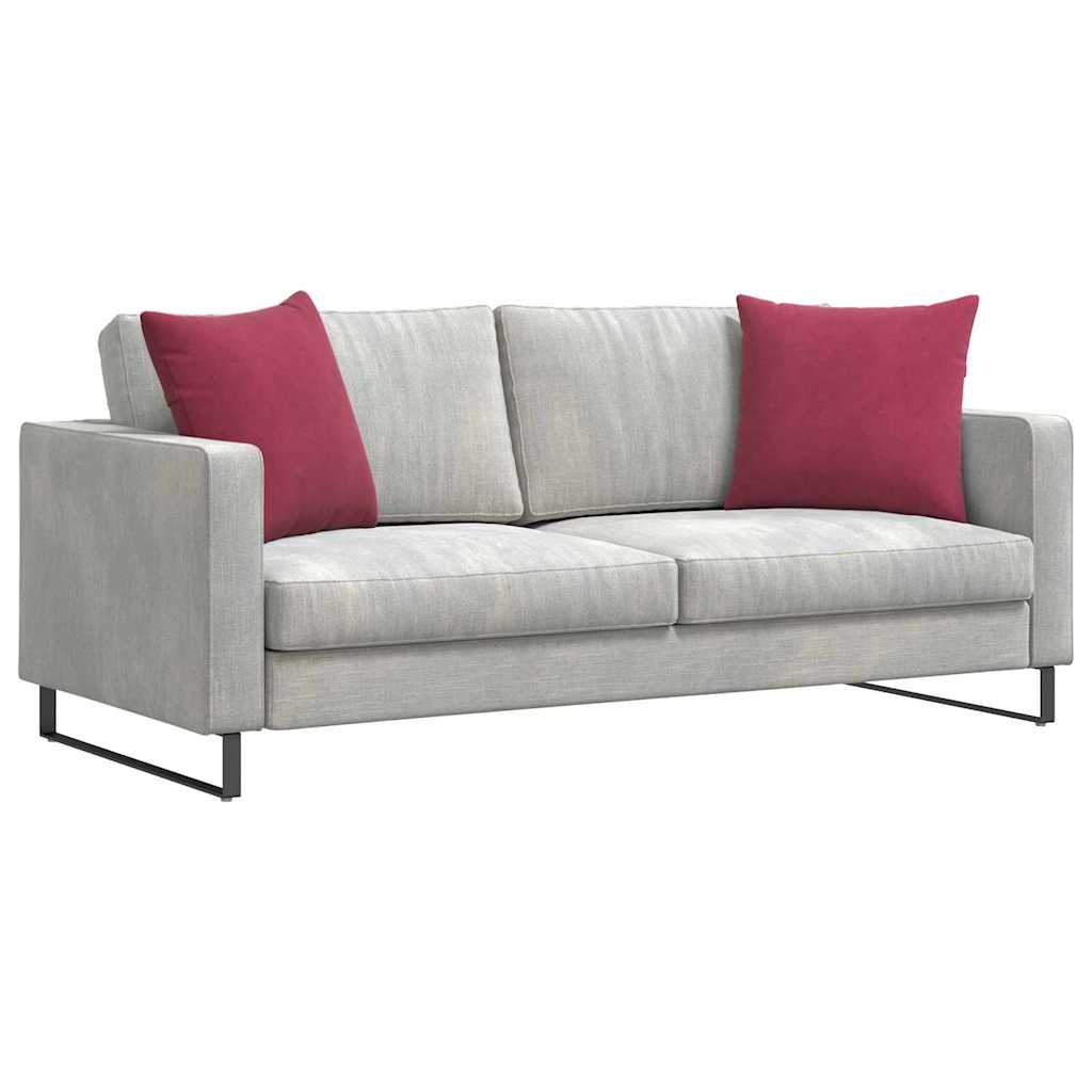 vidaXL Sofakissen 2 Stück Weinrot 50 x 50 cm Cordstoff