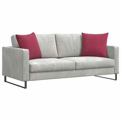 vidaXL Sofakissen 2 Stück Weinrot 50 x 50 cm Cordstoff