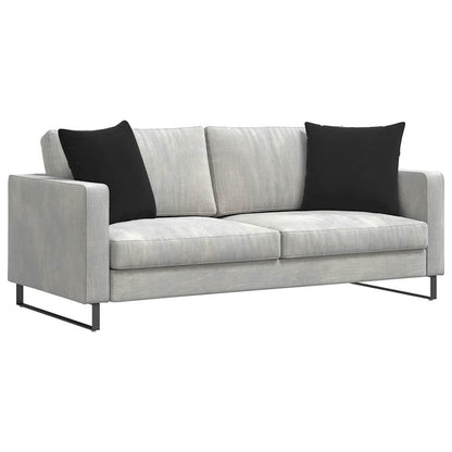 vidaXL Sofakissen 2 Stück Schwarz 50 x 50 cm Cordstoff