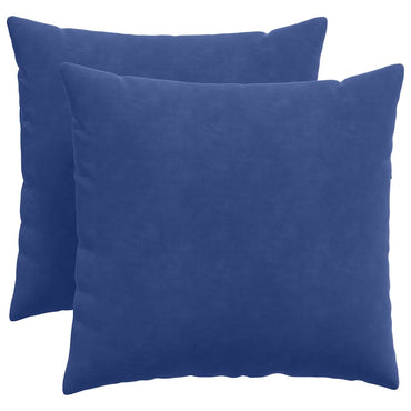 vidaXL Sofakissen 2 Stück Polizeiblau 50 x 50 cm Cordstoff