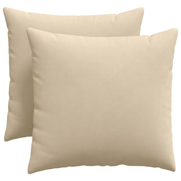 vidaXL Sofakissen 2 Stück Creme 50 x 50 cm Stoff