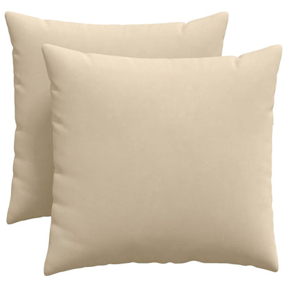 vidaXL Sofakissen 2 Stück Creme 50 x 50 cm Stoff