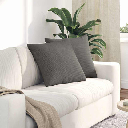 vidaXL Sofakissen 2 Stück Hellgrau 50 x 50 cm Cordstoff