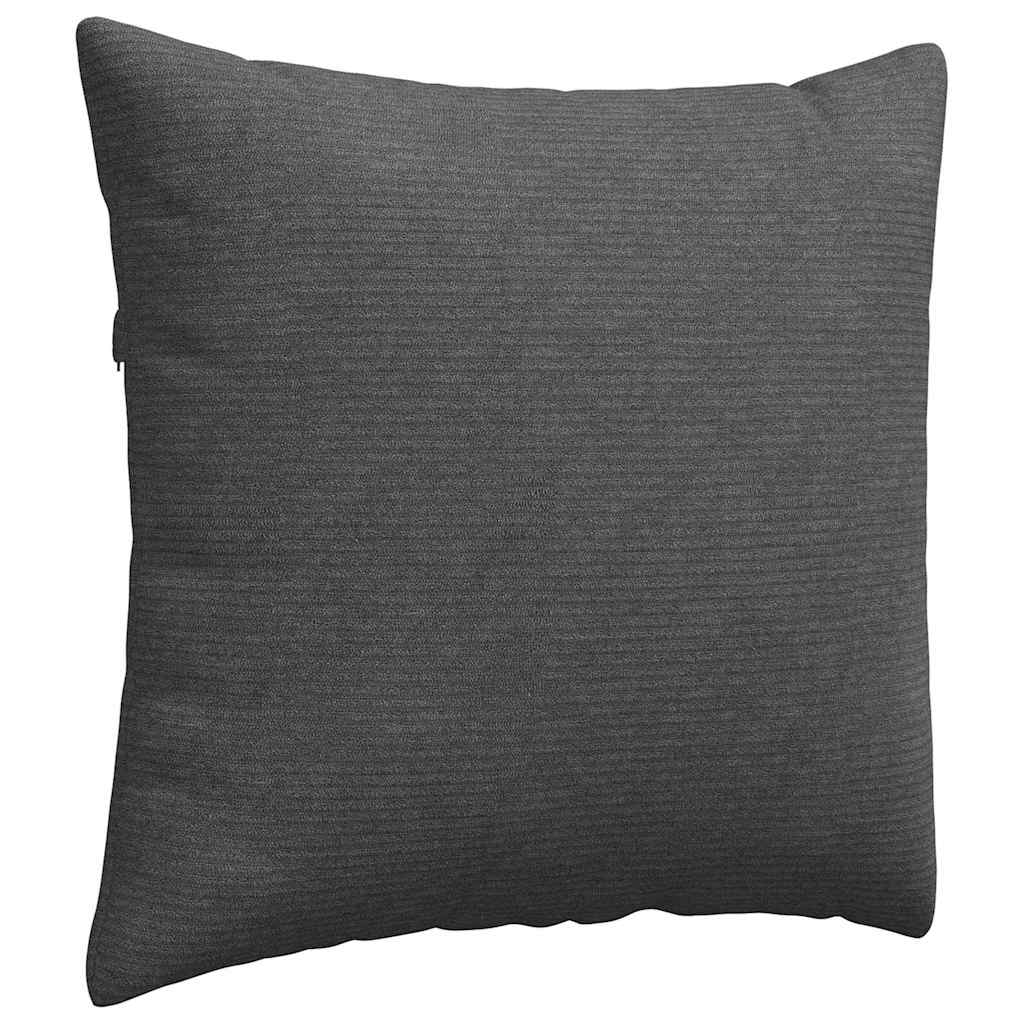 vidaXL Sofakissen 2 Stück Dunkelgrau 50 x 50 cm Cordstoff