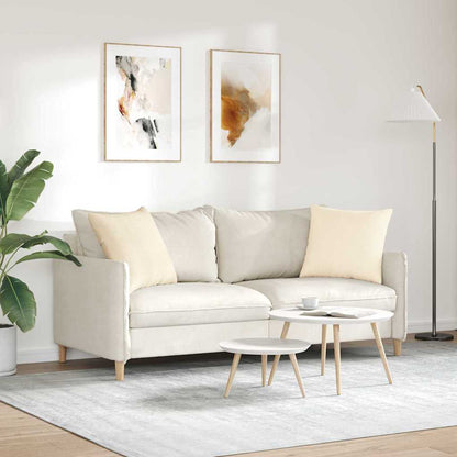 vidaXL Sofakissen 2 Stück Creme 50 x 50 cm Cordstoff