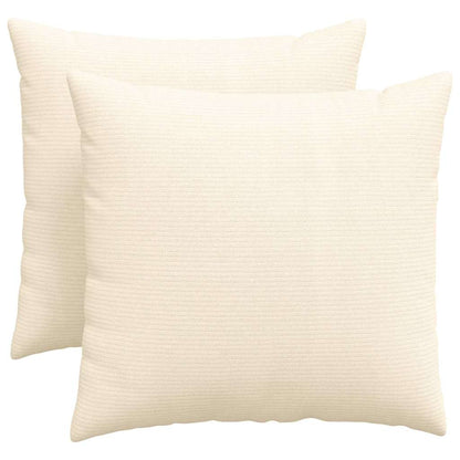vidaXL Sofakissen 2 Stück Creme 50 x 50 cm Cordstoff