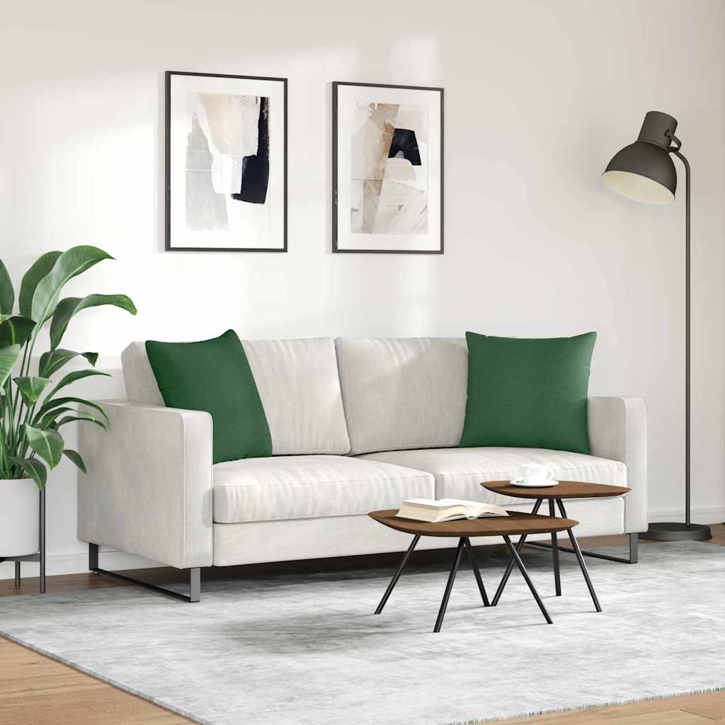 vidaXL Sofakissen 2 Stück Dunkelgrün 50 x 50 cm Cordstoff