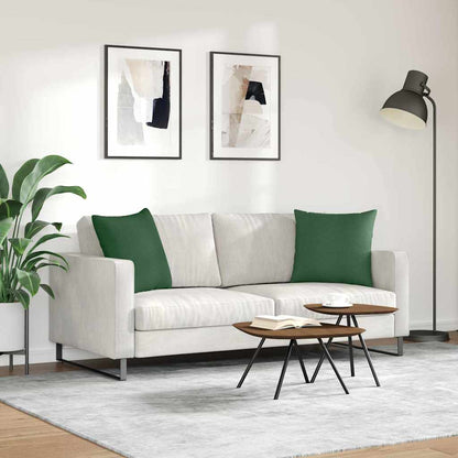 vidaXL Sofakissen 2 Stück Dunkelgrün 50 x 50 cm Cordstoff