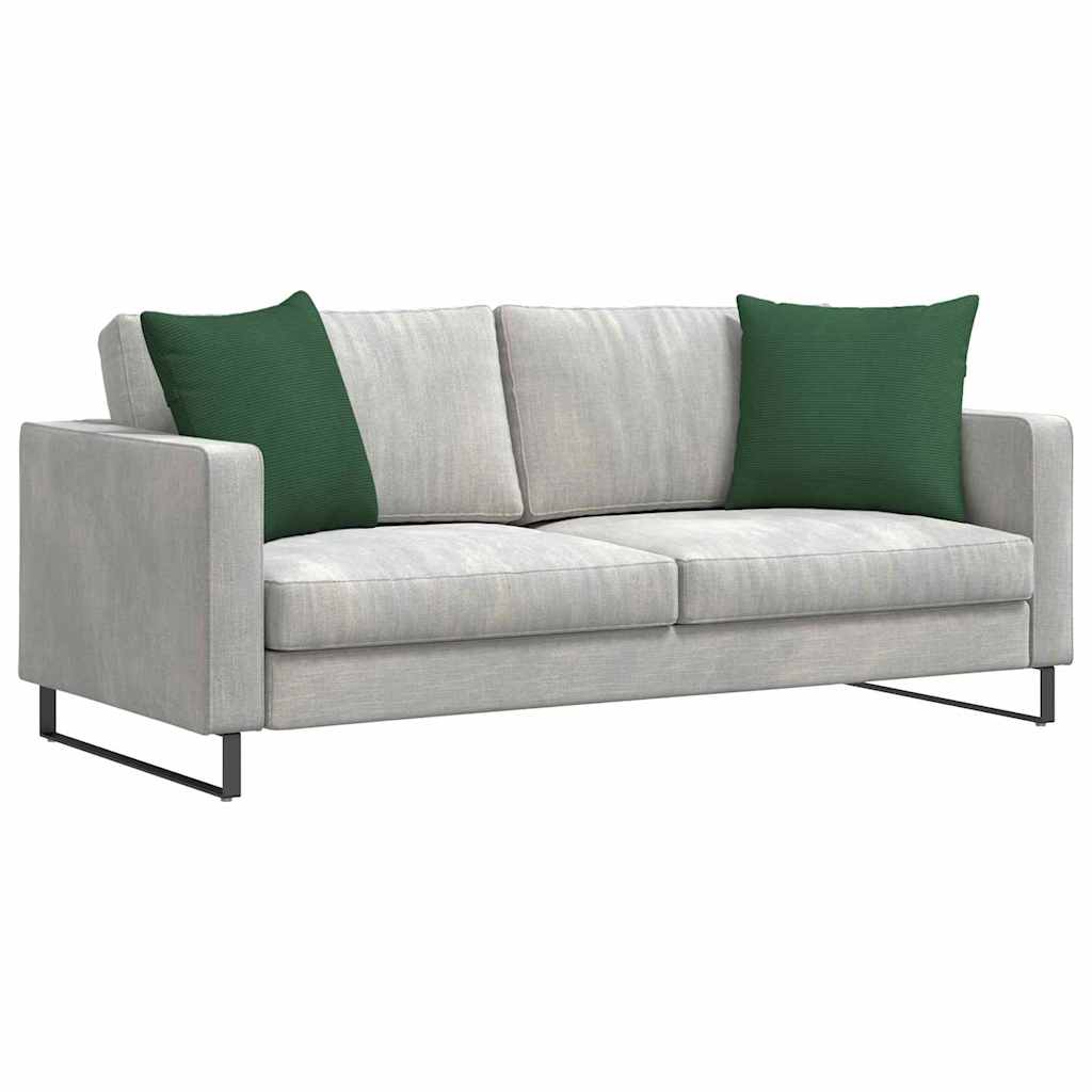 vidaXL Sofakissen 2 Stück Dunkelgrün 50 x 50 cm Cordstoff