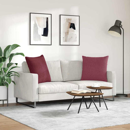 vidaXL Sofakissen 2 pcs Weinrot 60 x 60 cm Stoff