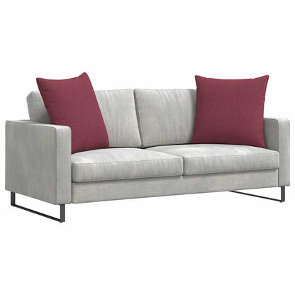 vidaXL Sofakissen 2 pcs Weinrot 60 x 60 cm Stoff