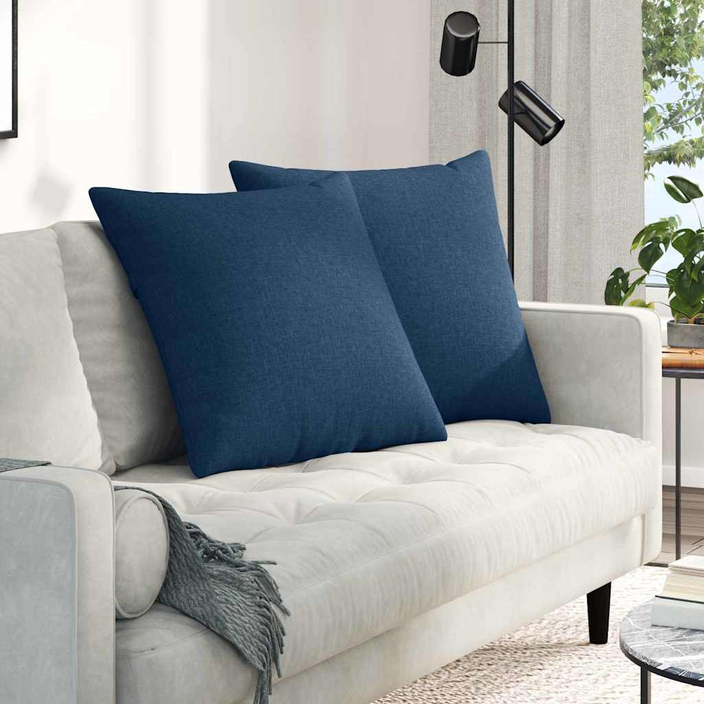 vidaXL Sofakissen 2 pcs Blau 60 x 60 cm Stoff