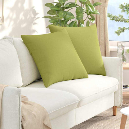 vidaXL Sofakissen 2 pcs Hellgrün 60 x 60 cm Stoff