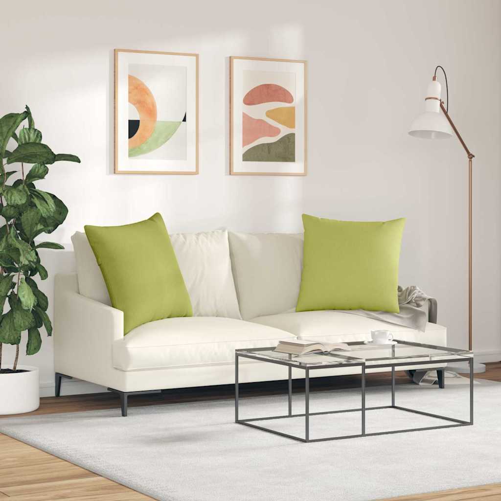 vidaXL Sofakissen 2 pcs Hellgrün 60 x 60 cm Stoff