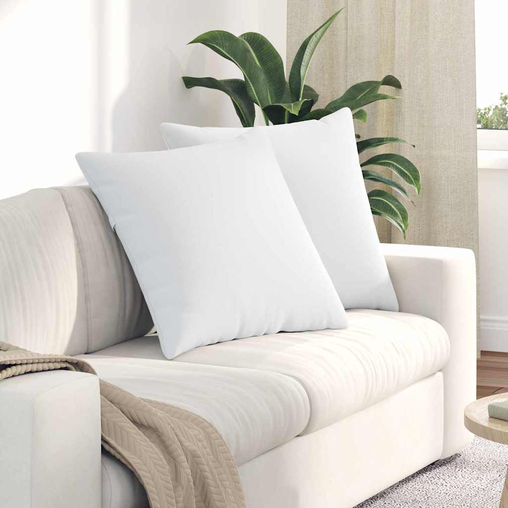 vidaXL Sofakissen 2 pcs Weiß 60 x 60 cm Stoff