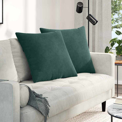 vidaXL Sofakissen 2 Stück Dunkelgrün 60 x 60 cm Cordstoff