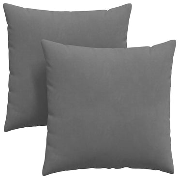 vidaXL Sofakissen 2 Stück Dunkelgrau 60 x 60 cm Stoff