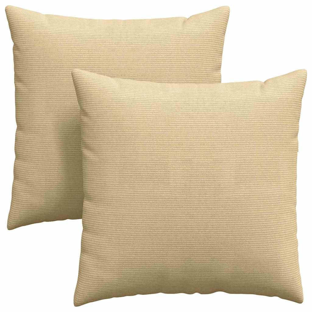 vidaXL Sofakissen 2 Stück Grau-Grün 60 x 60 cm Cordstoff
