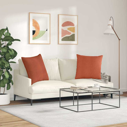 vidaXL Sofakissen 2 Stück Rot-Orange 60 x 60 cm Cordstoff