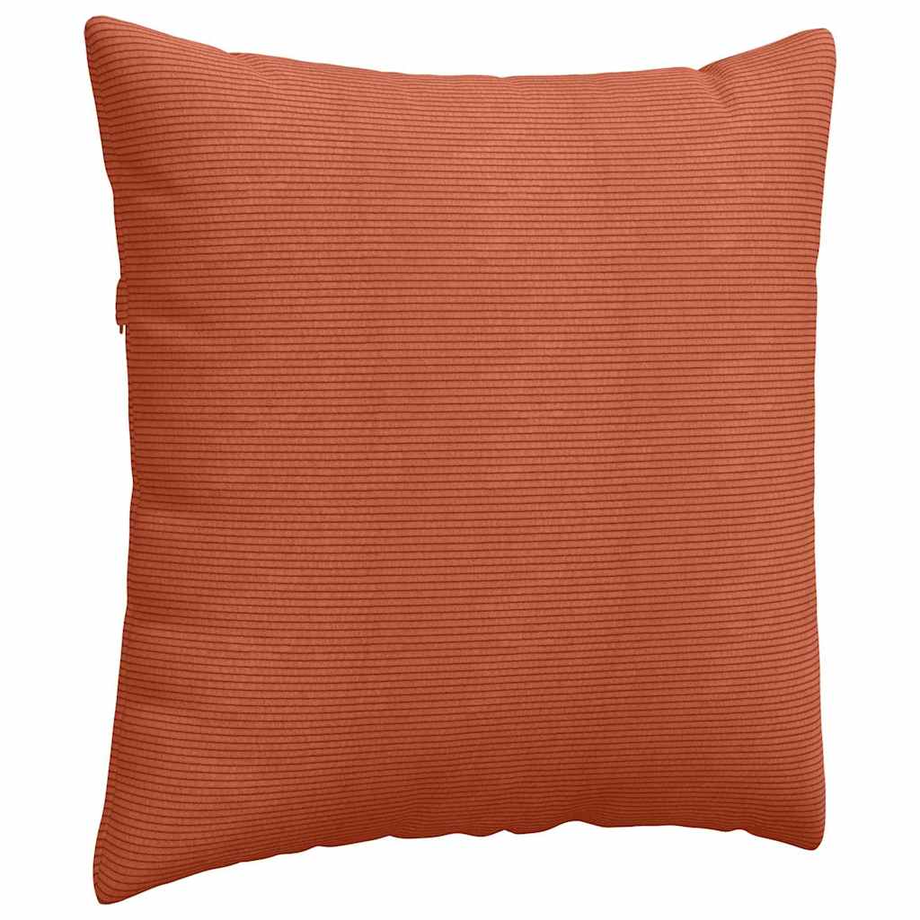 vidaXL Sofakissen 2 Stück Rot-Orange 60 x 60 cm Cordstoff